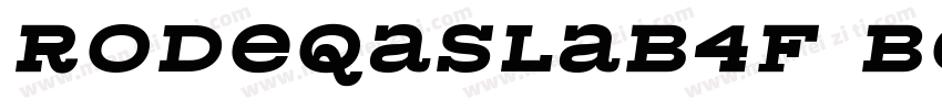 RodeqaSlab4F BoldItalic字体转换